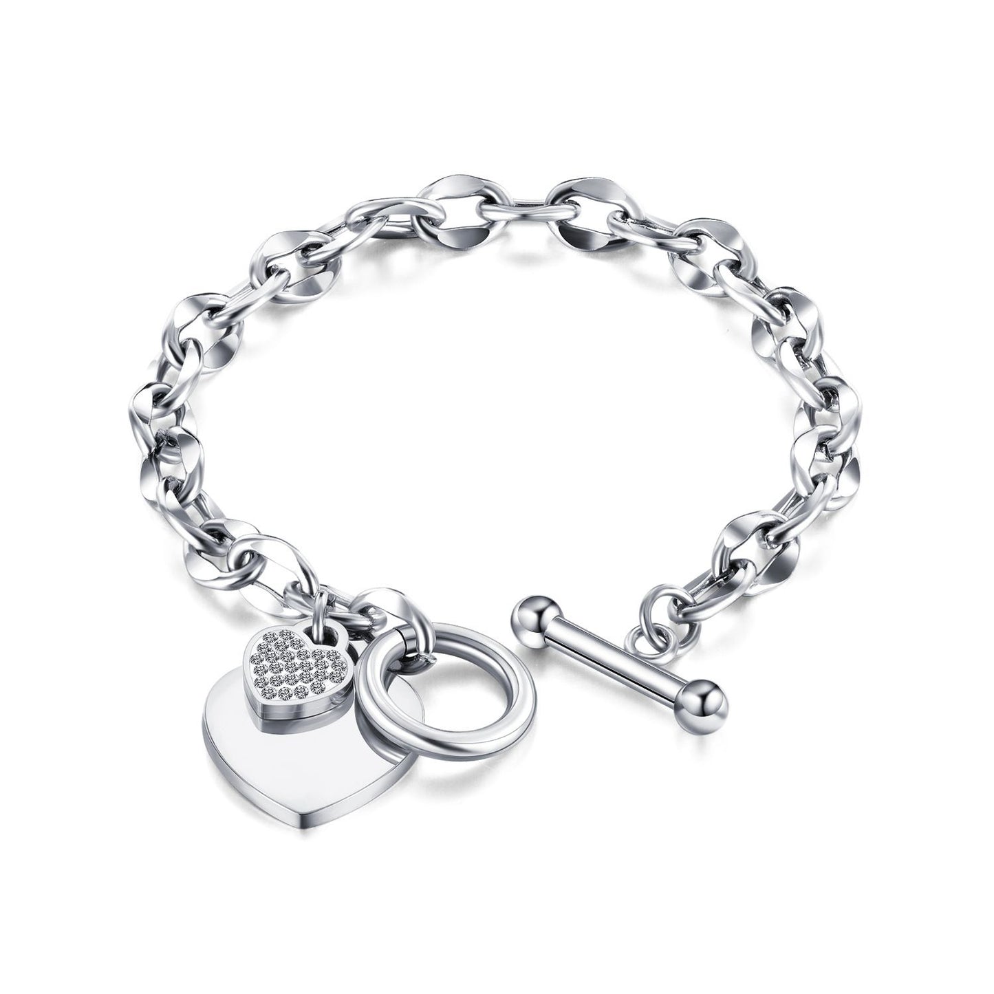 Ceadry kledle ファッションinsハート色落ちしない個性OT学生ブレスレット女性彼女へバレンタインプレゼント