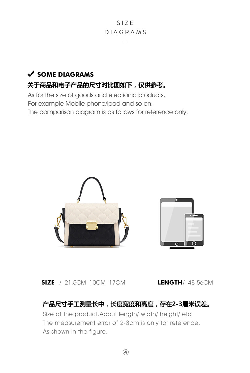 Women's Bag Fashion Handbag Genuine Leather Plaid Square Bag Color Matching Trend Shoulder Bag.Pochette