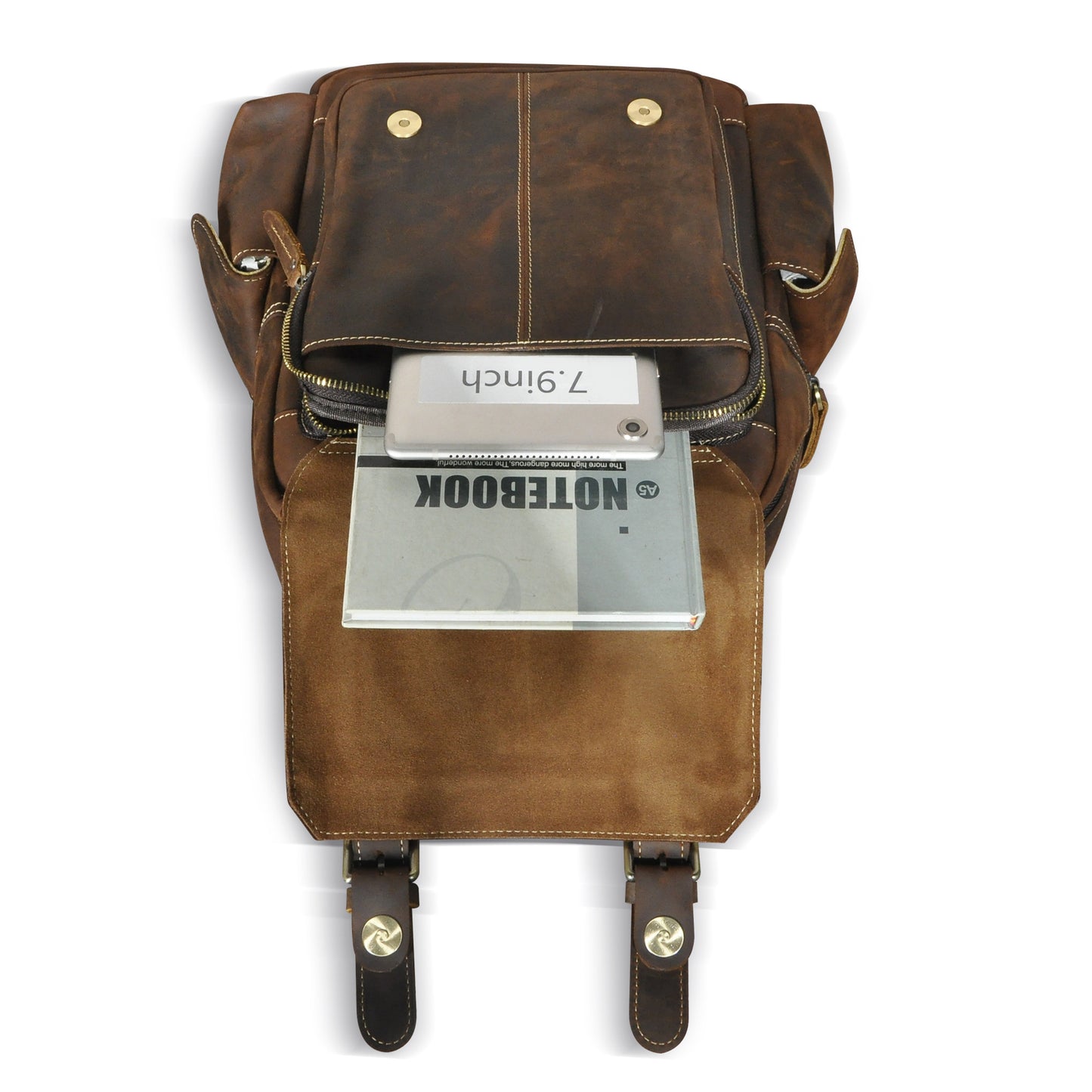 Men's backpack cowhide genuine leather retro outdoor casual male travel bag