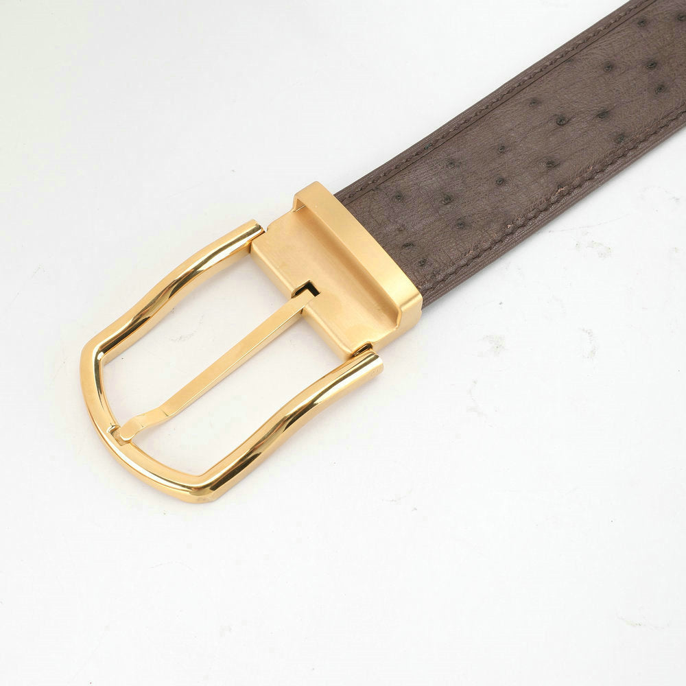 Men's Belt South Africa Ostrich Skin Genuine Leather High Quality Stylish Casual Men's Belt