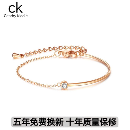 Ceadry kledle シンプル ジルコン色落ちない女性ファッションブレスレット
