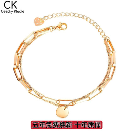 Ceadry kledle笑顔多層女子学生ブレスレットレディース色落ちしないブレスレット