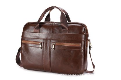 メンズブリーフケース ハンドバッグ 牛革本革製 ビジネス ファッション男性用斜めがけバッグ ショルダーバッグ