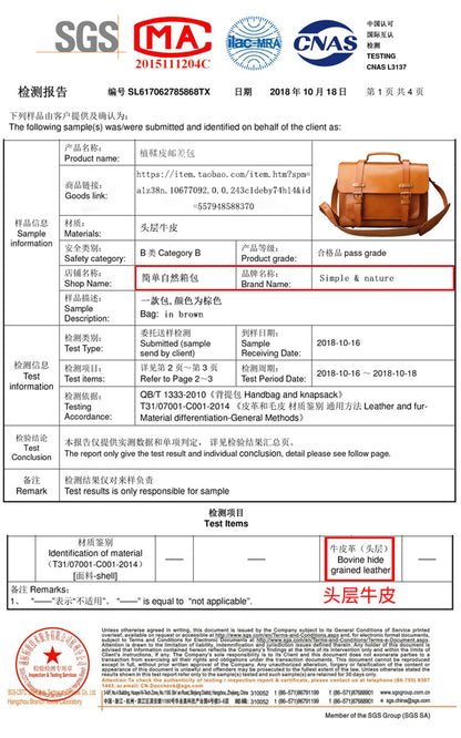 Men's original handmade cowhide genuine leather Korean fashion shoulder bag casual retro crossbody bag 