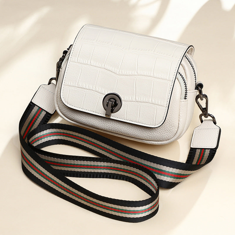 Genuine leather bag ladies bag fashion broadband fish pattern casual shoulder bag.Pochette