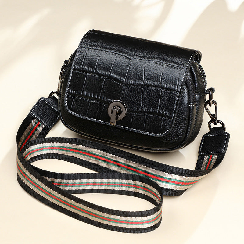 Genuine leather bag ladies bag fashion broadband fish pattern casual shoulder bag.Pochette