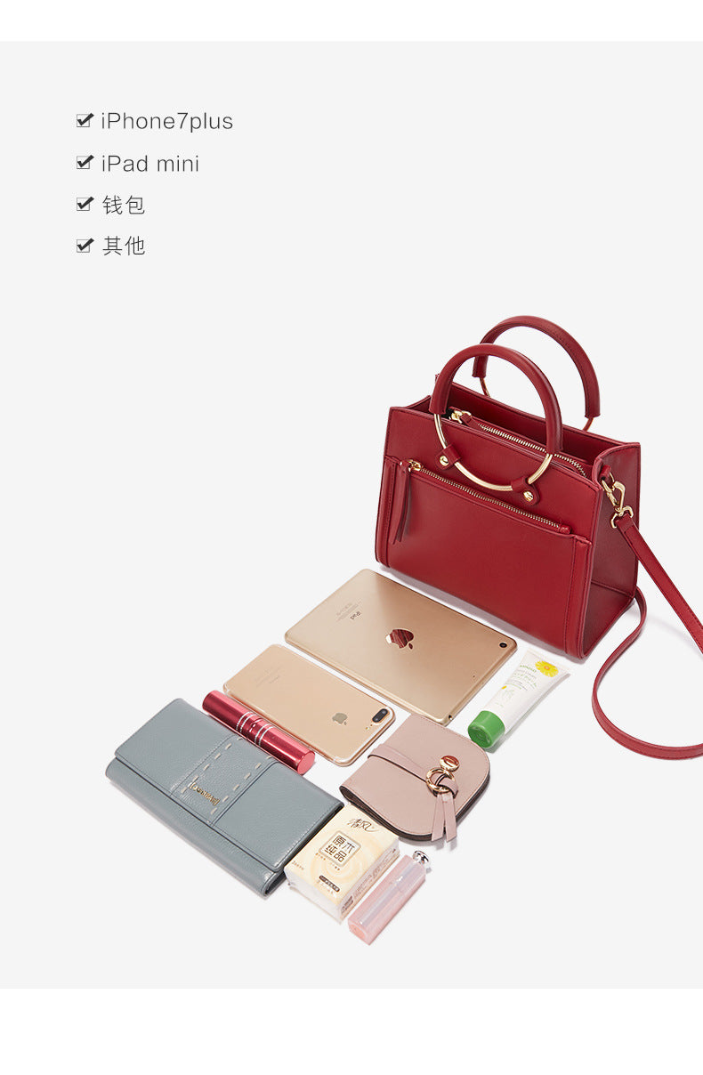 女性のハンドバッグ牛革斜め掛けバッグファッションショルダーバッグエレガント気質ハンドバッグ.カバン