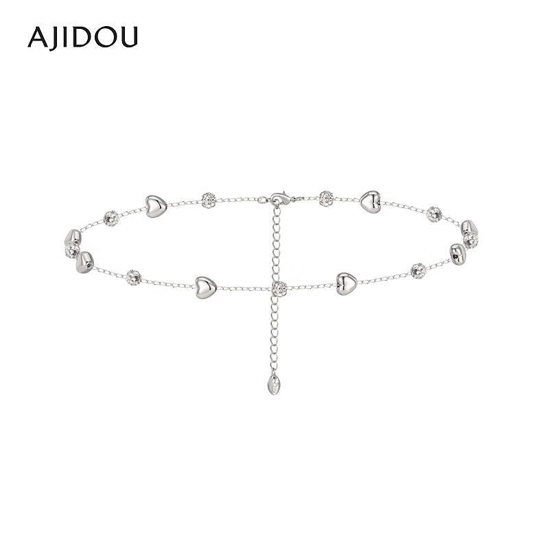 AJIDOUエレガントシンプルラインストーンネックレス贈り物