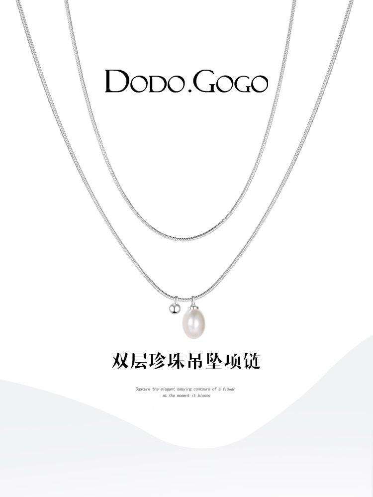 DODOGOGO  パールペンダントネックレスレディース高級感ネックレス2024秋冬新作ネックレス