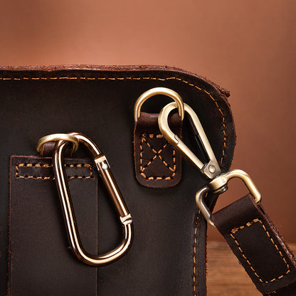 Men's Shoulder Bag Cowhide Genuine Leather Retro Fashion Casual Men's Crossbody Bag 