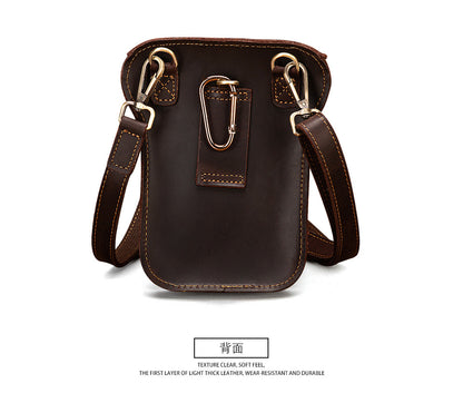 Men's Shoulder Bag Cowhide Genuine Leather Retro Fashion Casual Men's Crossbody Bag 