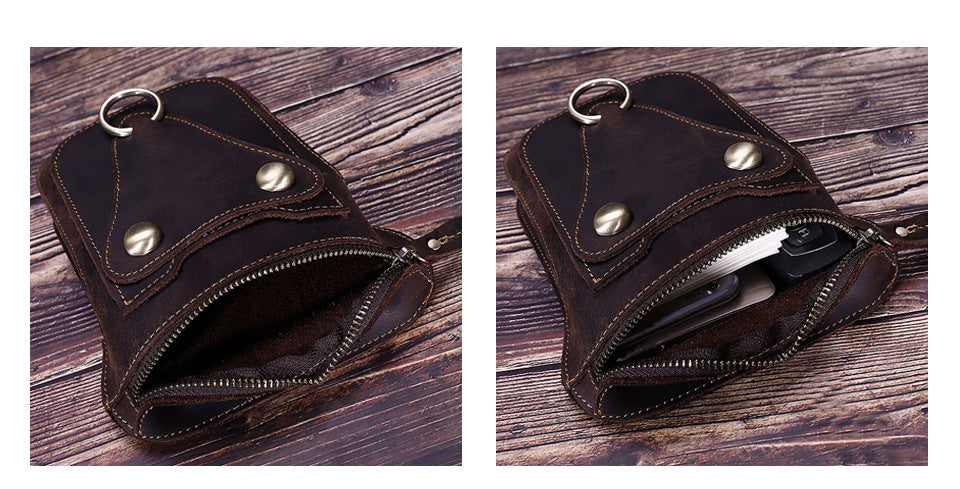 Men's Shoulder Bag Cowhide Genuine Leather Retro Fashion Casual Men's Crossbody Bag 