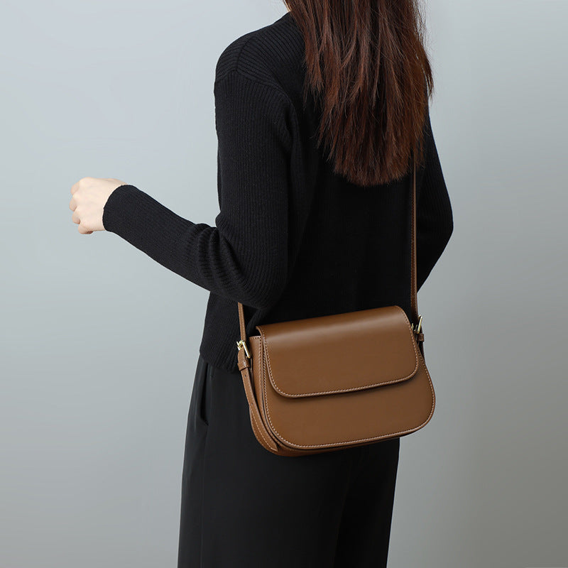 Women's Bag Crossbody Bag Genuine Leather Luxury Stylish One Shoulder Underarm Bag Square Bag Shoulder Bag Pochette