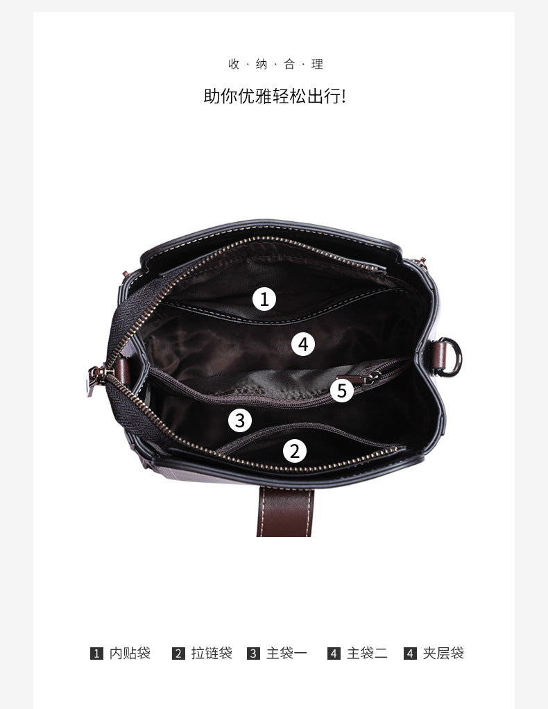 本革バケツバッグ斜め掛けバッグレディースファッションブロードバンドシンプルショルダーバッグ.ポシェット