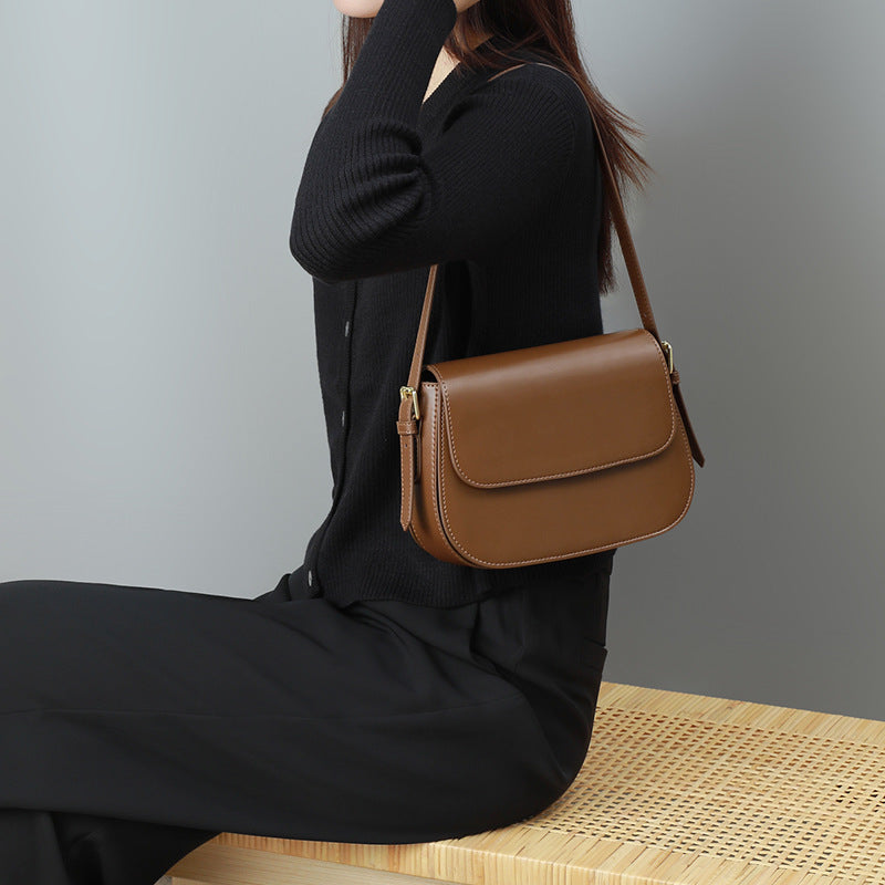 Women's Bag Crossbody Bag Genuine Leather Luxury Stylish One Shoulder Underarm Bag Square Bag Shoulder Bag Pochette