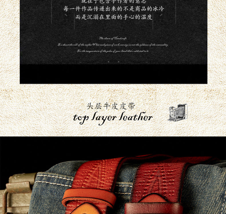 Men's Belt Handmade Cowhide Needle Buckle Korean Fashion Casual Retro Men's Belt 
