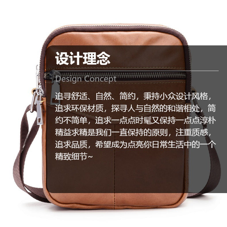 メンズショルダーバッグ牛革本革製耐摩耗カジュアルファッション多機能男性用斜めがけバッグ