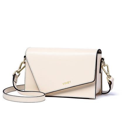 Genuine leather bag ladies bag mini square bag crossbody bag simple elegant shoulder bag. pochette