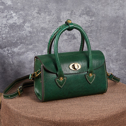 レディースバッグ本革レトロハンドバッグ牛革斜め掛けバッグ何とでも合う気質エレガントハンドバッグ.カバン