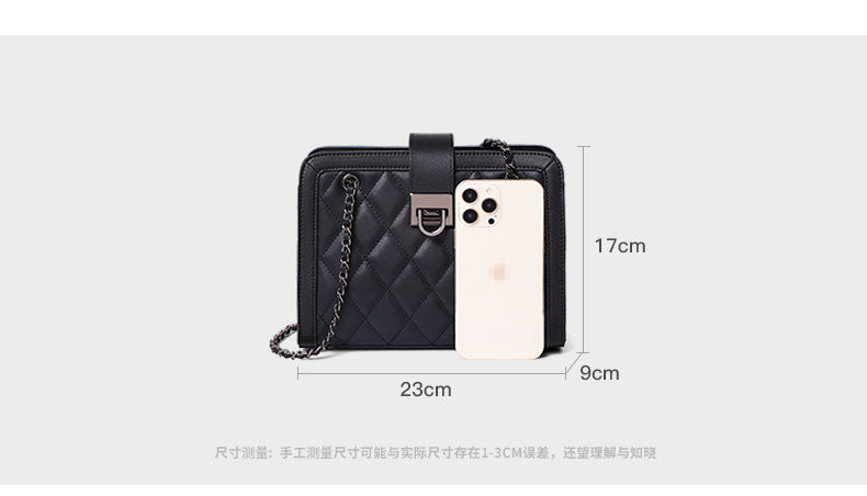 Women's bag Crossbody bag Underarm bag Genuine leather Luxury chain bag Square bag Shoulder bag.Pochette