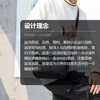 メンズショルダーバッグ牛革本革製レトロカジュアル男性用斜めがけバッグメッセンジャーバッグ