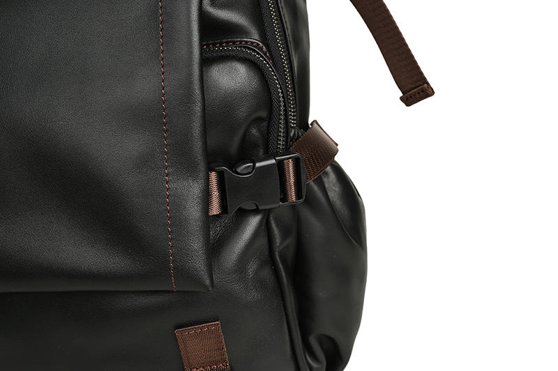 Men's backpack cowhide genuine leather retro casual business travel bag for men computer bag 