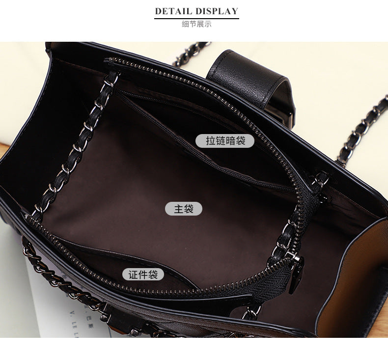 Women's bag Crossbody bag Underarm bag Genuine leather Luxury chain bag Square bag Shoulder bag.Pochette
