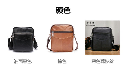 メンズショルダーバッグ牛革本革製耐摩耗カジュアルファッション多機能男性用斜めがけバッグ