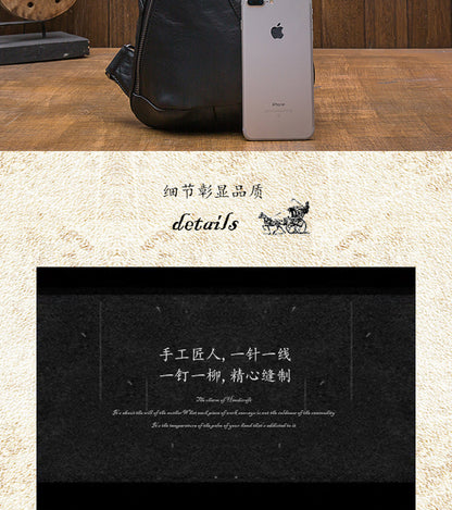メンズバストバッグ 手作り 韩国ファッション ショルダーバッグ  ファッションスポーツ斜めがけバッグ