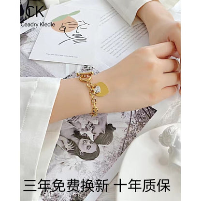 Ceadry kledle ファッションinsハート色落ちしない個性OT学生ブレスレット女性彼女へバレンタインプレゼント