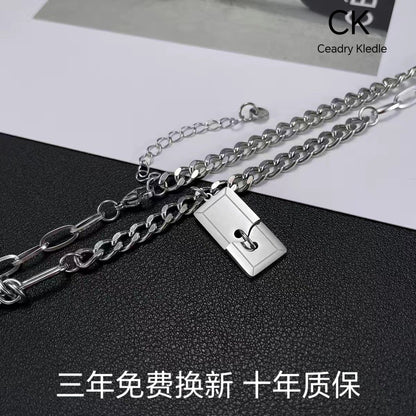 Ceadry kledle ファッションストリートヒップホップカップルネックレス男女共通ネックレス色落ちしない520プレゼント