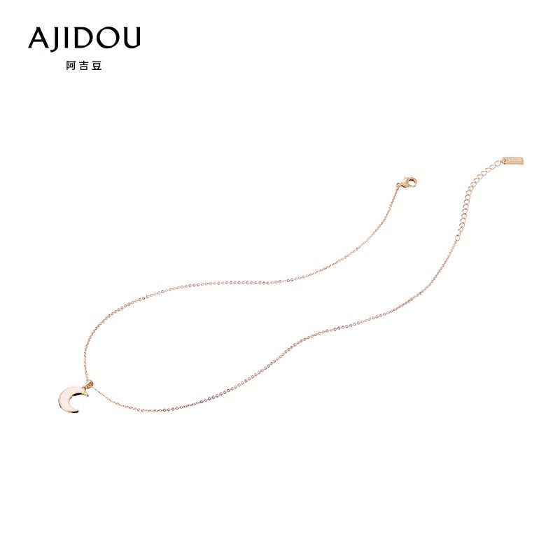 AJIDOUきらきら星月彩貝ネックレスシンプル気質個性鎖骨チェーン贈り物