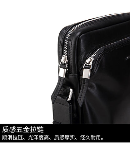 メンズショルダーバッグ  多機能実用 牛皮本革製 ビジネス斜めがけバッグ