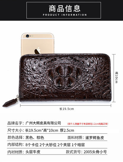 シャムワニ皮 メンズ財布 本革ウォレット 人気 おしゃれ ハンドバッグ