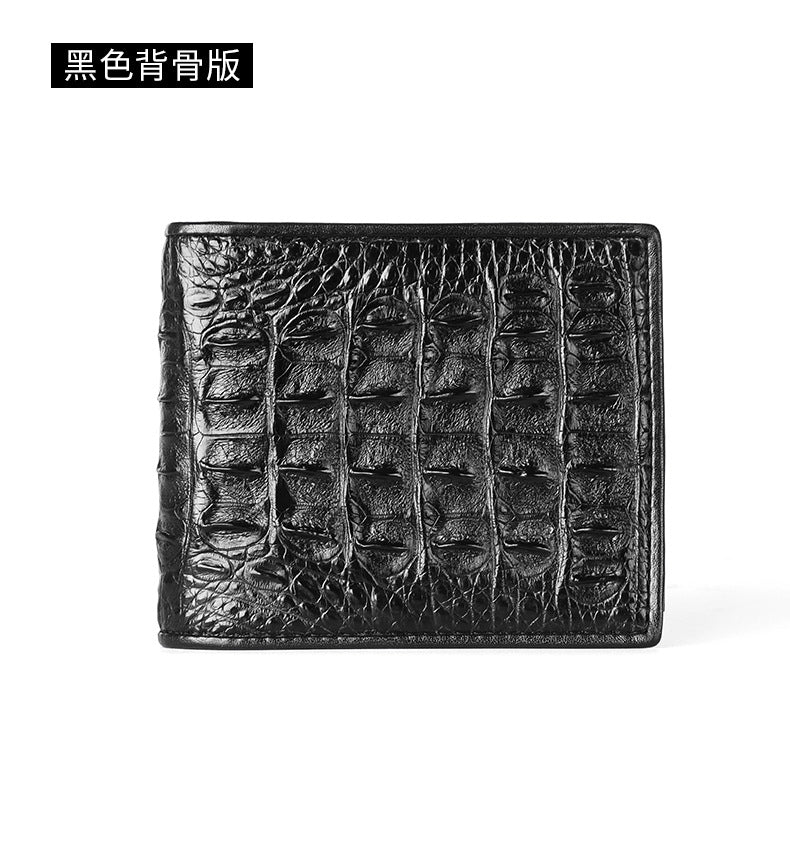 ワニ皮短財布 本革製 ファッション ビジネスカジュアル小銭入れ財布ウォレット
