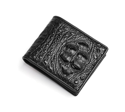 ワニ皮短財布 本革製 ファッション ビジネスカジュアル小銭入れ財布ウォレット