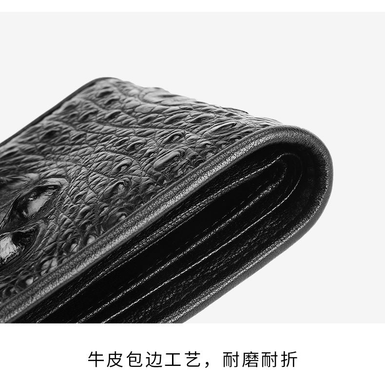 ワニ皮短財布 本革製 ファッション ビジネスカジュアル小銭入れ財布ウォレット