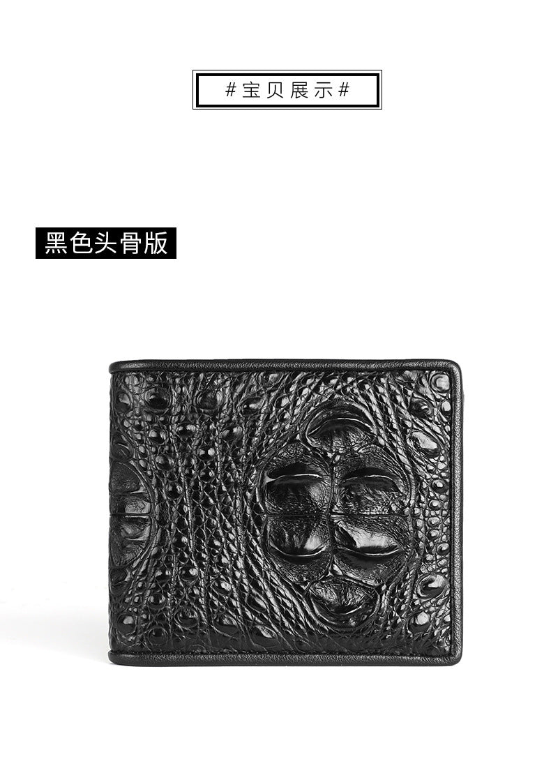 ワニ皮短財布 本革製 ファッション ビジネスカジュアル小銭入れ財布ウォレット