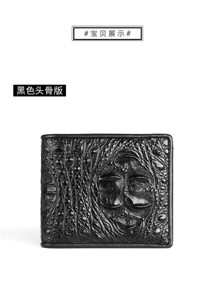 ワニ皮短財布 本革製 ファッション ビジネスカジュアル小銭入れ財布ウォレット