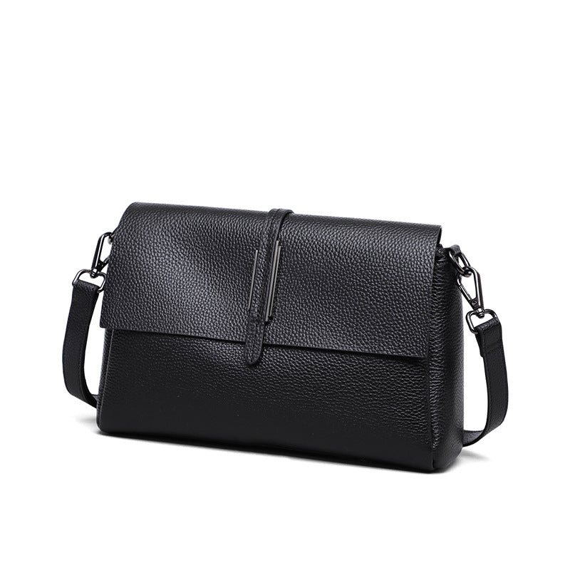 Genuine leather women's bag Trending armpit bag Crossbody bag Fashion square bag Shoulder bag that goes with anything. Pochette