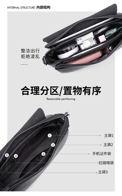 Genuine leather women's bag Trending armpit bag Crossbody bag Fashion square bag Shoulder bag that goes with anything. Pochette
