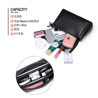 Genuine leather women's bag Trending armpit bag Crossbody bag Fashion square bag Shoulder bag that goes with anything. Pochette