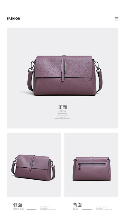 Genuine leather women's bag Trending armpit bag Crossbody bag Fashion square bag Shoulder bag that goes with anything. Pochette
