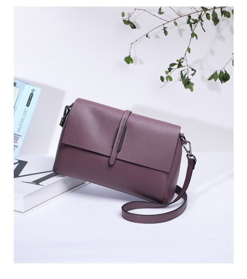 Genuine leather women's bag Trending armpit bag Crossbody bag Fashion square bag Shoulder bag that goes with anything. Pochette