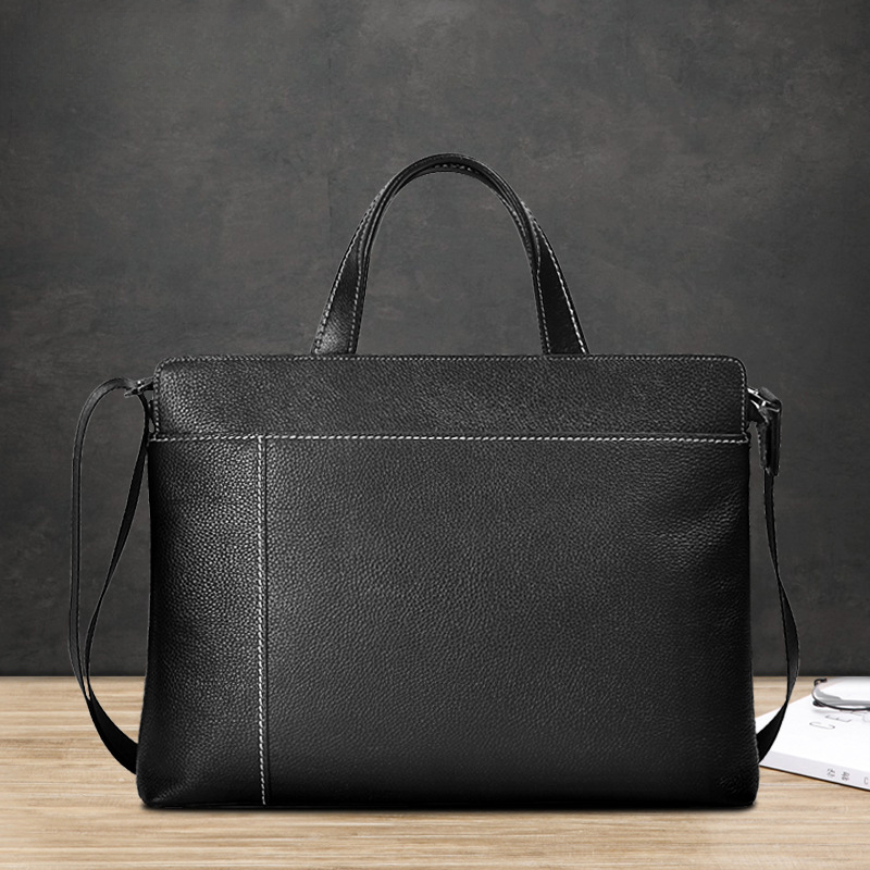Men's briefcase handbag genuine cowhide leather computer bag business casual men's handbag crossbody bag 