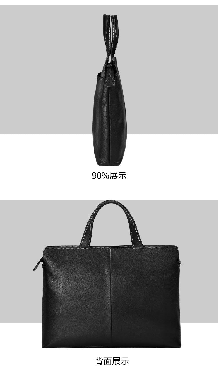 Men's briefcase handbag genuine cowhide leather computer bag business casual men's handbag crossbody bag 