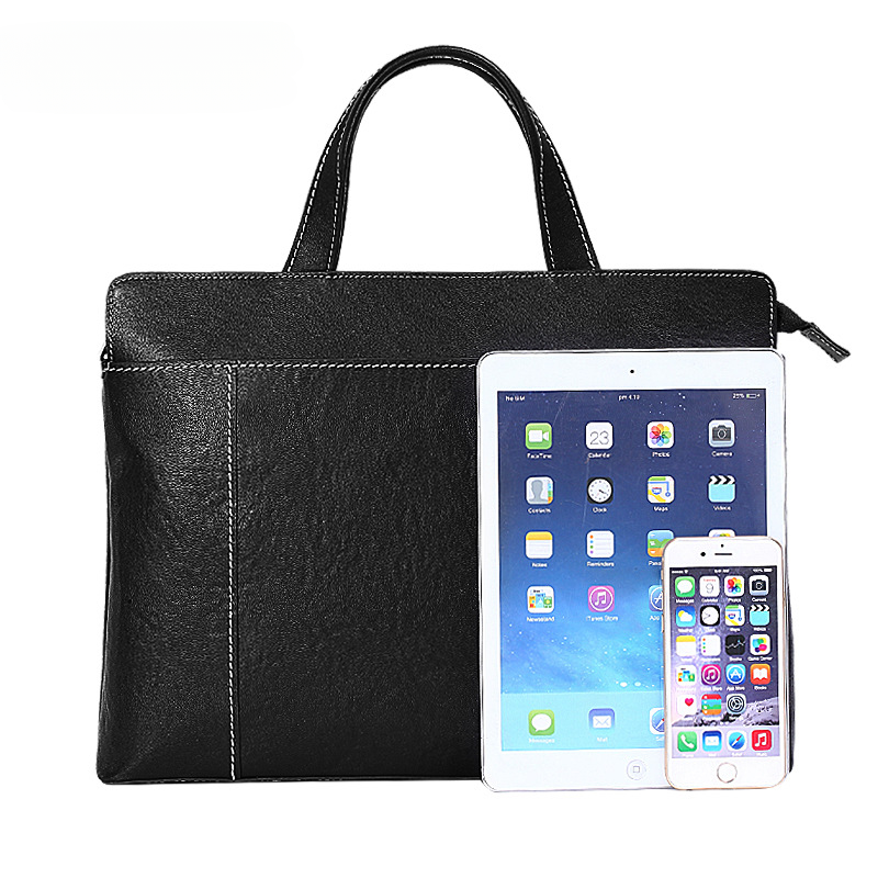 Men's briefcase handbag genuine cowhide leather computer bag business casual men's handbag crossbody bag 