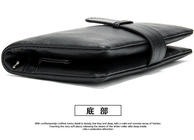 Men's Wallet RFID Coin Card Holder Retro Large Capacity Clutch Bag Men's Wallet 