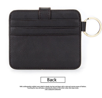 Men's wallet cowhide thin coin card holder casual card bag for men 