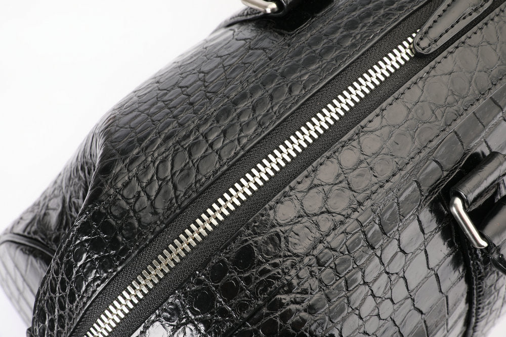 Crocodile Belly Skin Unisex Genuine Leather Travel Bag Luxury Travel Business Luggage Bag Super Large Capacity Handbag Handbag 